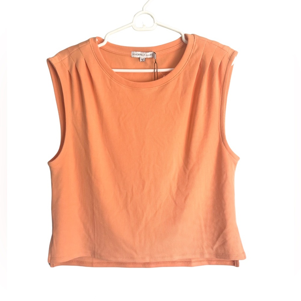 Sincerely Jules Orange Cropped Tank